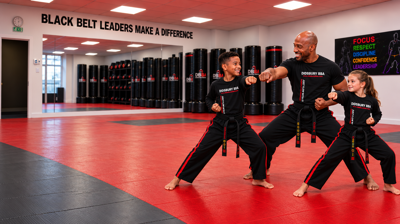 Juniors training in DBBA uniforms at the academy
